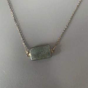Gray Stone Necklace